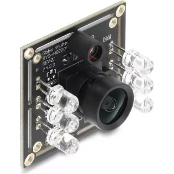 Delock Μονάδα κάμερας USB 2.0 με Global Shutter, Μαύρο/Λευκό, 0,92 MP, 65°, 6 IR-LED, Σταθερή εστίαση 96412