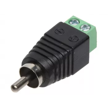 DELTA CINCH-W/S RCA αρσενικό βύσμα, λευκό, επιχρυσωμένο, σύνδεση με κόλληση