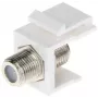 DELTA FX-F1 Μονάδα Keystone οπτικών ινών, Προσαρμογέας SC Simplex/LC Duplex, Λευκό
