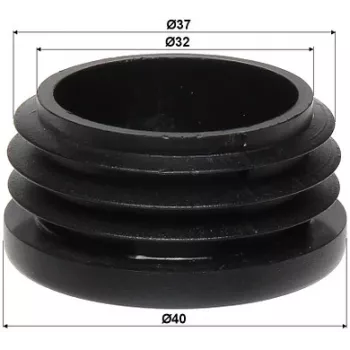 DELTA Καπάκι άκρου ιστού για ιστούς 35-40 mm, Μαύρο