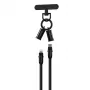Devia 2-in-1 Καλώδιο USB-C σε Lightning Lanyard 1,2m 27W Μαύρο