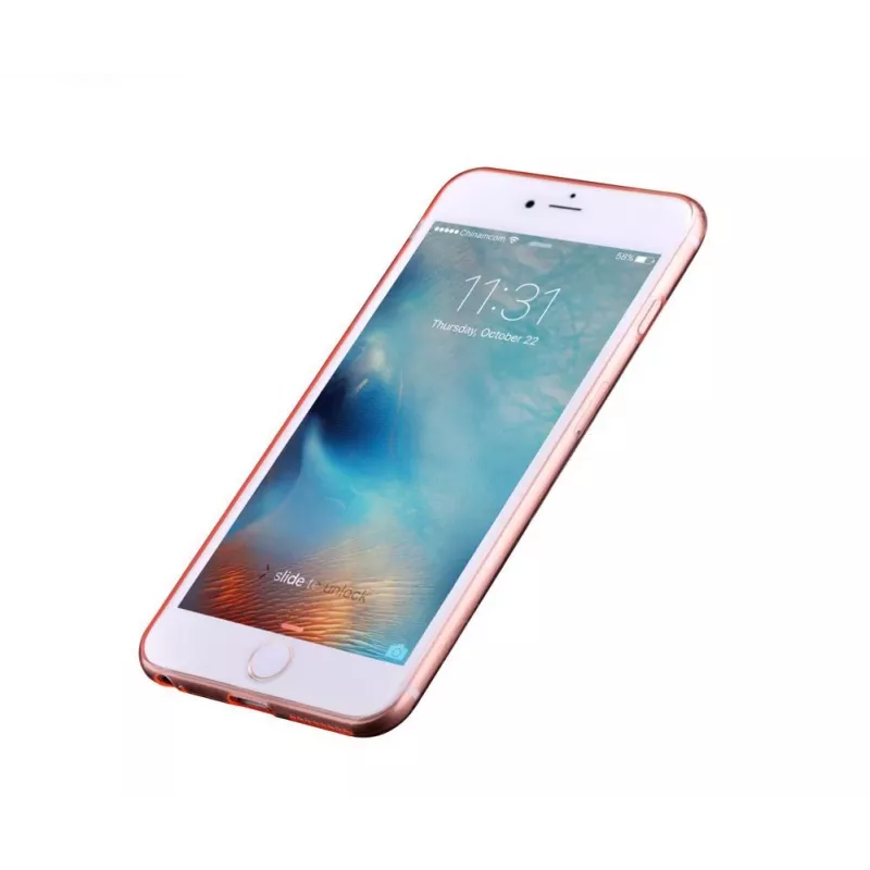 Devia Apple iPhone 6/6s Naked Διάφανη Θήκη Πλάτης Ροζ Χρυσό