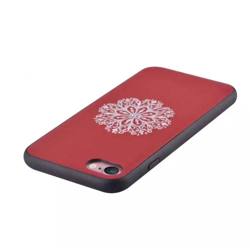 Devia Apple iPhone 7/8 Θήκη με Κέντημα Λουλούδι Κόκκινο