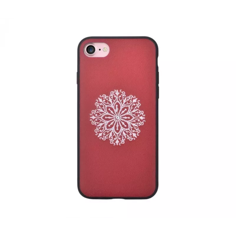 Devia Apple iPhone 7/8 Θήκη με Κέντημα Λουλούδι Κόκκινο