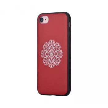 Devia Apple iPhone 7/8 Θήκη με Κέντημα Λουλούδι Κόκκινο