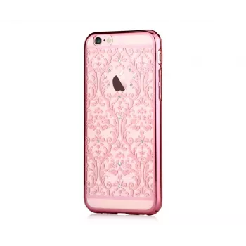 Devia Apple iPhone 7 Baroque με Swarovski Rose Gold Πίσω Όψη