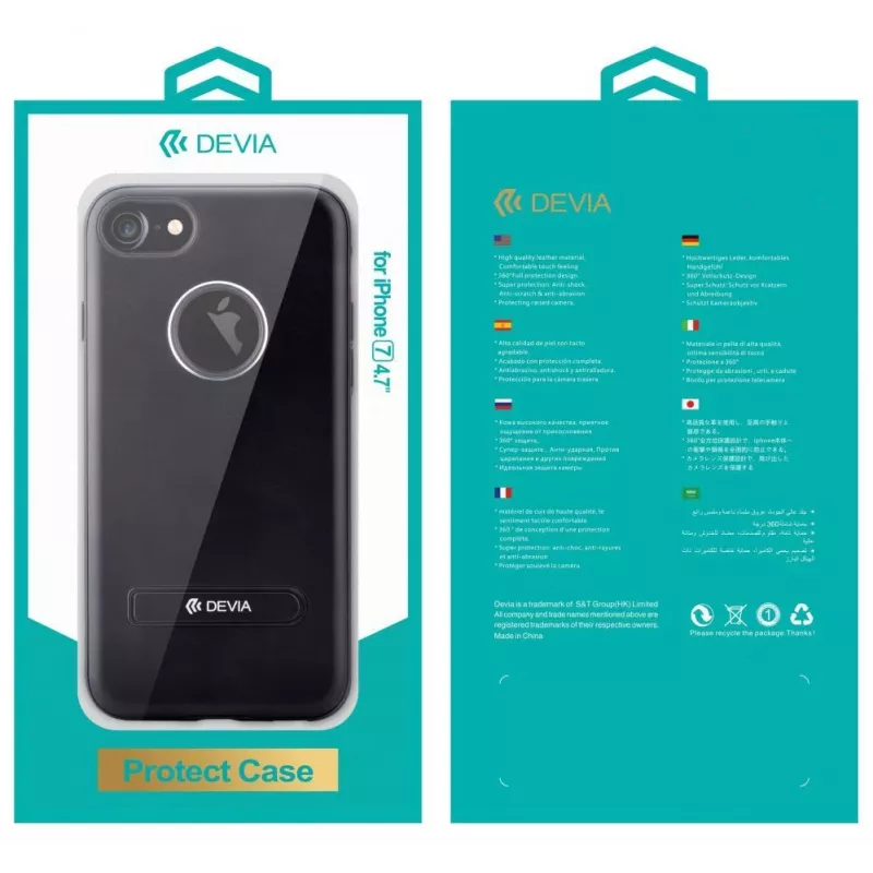 Devia Apple iPhone 7 iView Blue Flip Case με παράθυρο Smart View και βάση