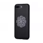 Devia Apple iPhone 7 Plus/8 Plus Θήκη με Κέντημα Λουλουδιών Μαύρο