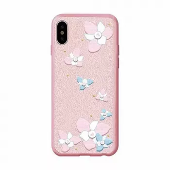 Devia Apple iPhone X Flower Embroidery Θήκη Lanya Μαύρο
