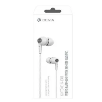 Devia Kintone Ενσύρματα Ακουστικά με Βύσμα 3,5 mm, Λευκό
