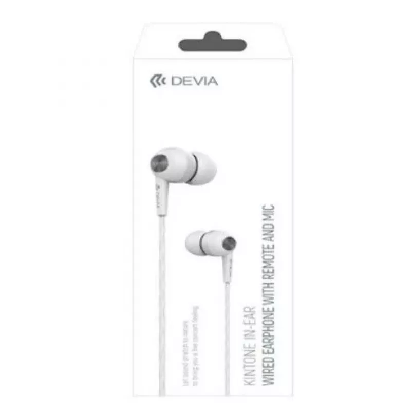 Devia Kintone Ενσύρματα Ακουστικά με Βύσμα 3,5 mm, Λευκό