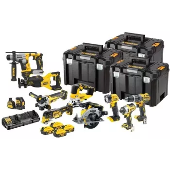 DEWALT 18V XR Σετ συνδυασμού 10 τεμ. - 4x5Ah