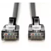 DIGITUS CAT 6A F-FTP Slim καλώδιο patch, 1 m, μαύρο, συσκευασία 10 τεμ.