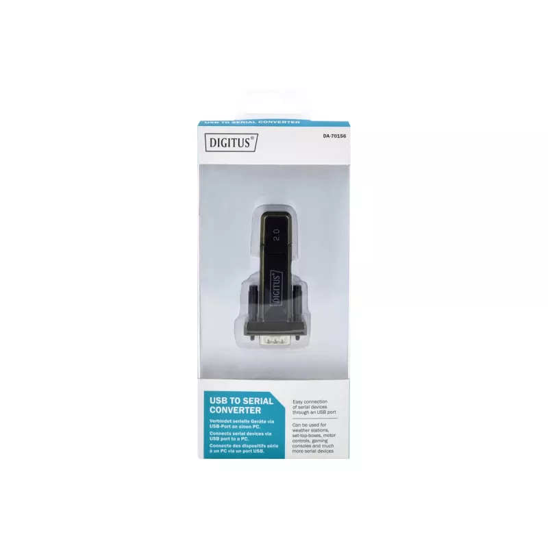 DIGITUS DA-70156 Προσαρμογέας USB 2.0 σε RS232 Σειριακό, 1,5 m, Μαύρο