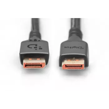Digitus DisplayPort 2.1 Καλώδιο σύνδεσης, 16K, 80 Gbps, 2 m, Μαύρο