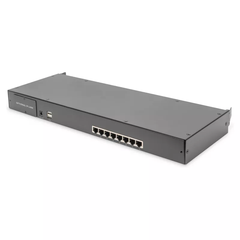 DIGITUS Modular Console 17 ίντσες HD LCD, 8-Port CAT5 KVM, γερμανικό πληκτρολόγιο