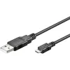 DIGITUS Καλώδιο USB 2.0 Type A - Micro B Αρσενικό/Αρσενικό 1,8m Μαύρο