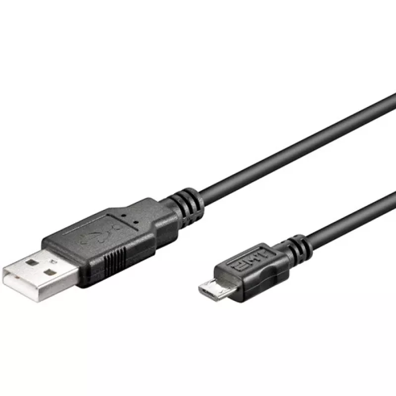 DIGITUS Καλώδιο USB 2.0 Type A - Micro B Αρσενικό/Αρσενικό 1,8m Μαύρο