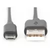 DIGITUS Καλώδιο USB 2.0 Type A - Micro B Αρσενικό/Αρσενικό 1,8m Μαύρο