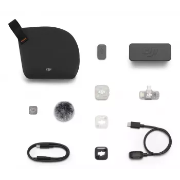 DJI Mic Mini 2S ασύρματο σύστημα μικροφώνου (1 πομπός + 1 δέκτης κινητού + θήκη φόρτισης)