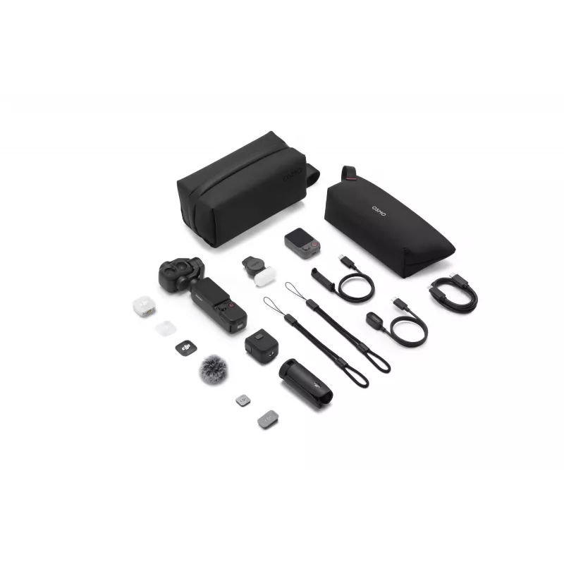 DJI Osmo Pocket 4P Vlog Combo 4K Κάμερα, Μαύρο