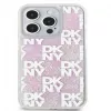 DKNY Apple iPhone 15 Pro 6,1 inch Σκληρή Θήκη Liquid Glitter Multilogo Ροζ