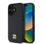 DKNY Apple iPhone 16 Plus Θήκη PU δέρματος με Repeat Pattern Stack Logo, MagSafe, Μαύρο