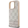 DKNY Θήκη με Καρό Μοτίβο & Τυπωμένες Λωρίδες για iPhone 16 Pro - Ροζ