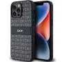 DKNY Δερμάτινη θήκη Mono Stripe & Μεταλλικό Λογότυπο για iPhone 14 Pro Max - Μαύρο