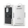 DKNY Δερμάτινη θήκη Mono Stripe & Μεταλλικό Λογότυπο για iPhone 15 Pro - Μαύρο