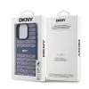 DKNY Θήκη Δέρματος Mono Stripe & Μεταλλικό Λογότυπο για iPhone 15 Pro - Μπλε