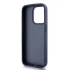 DKNY Θήκη Δέρματος Mono Stripe & Μεταλλικό Λογότυπο για iPhone 15 Pro - Μπλε