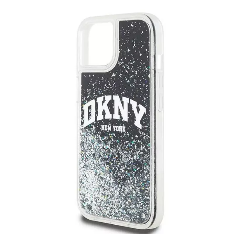 DKNY Θήκη Liquid Glitter Big Logo για iPhone 14/15/13 - Μαύρο