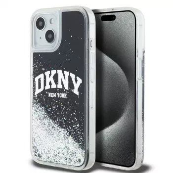 DKNY Θήκη Liquid Glitter Big Logo για iPhone 14/15/13 - Μαύρο