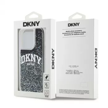 DKNY Liquid Glitter Big Logo Θήκη iPhone 14 Pro - μαύρο