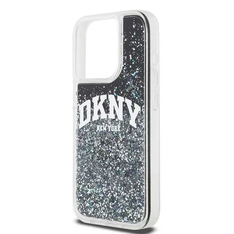 DKNY Liquid Glitter Big Logo Θήκη iPhone 14 Pro - μαύρο
