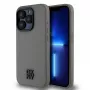 DKNY PU δερμάτινη θήκη Stack Logo MagSafe για iPhone 15 Pro Max - γκρι