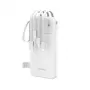Dudao K11 10000mAh Powerbank με ενσωματωμένα καλώδια λευκό