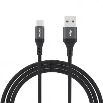Dudao L3ST Καλώδιο USB-A σε USB-C 5A 1,2m Πλεκτό - Μαύρο