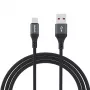Dudao L3ST Καλώδιο USB-A σε USB-C 5A 1,2m Πλεκτό - Μαύρο