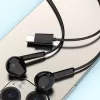 Dudao X3C Ενσύρματα ακουστικά in-ear USB-C 1,2m - Μαύρο