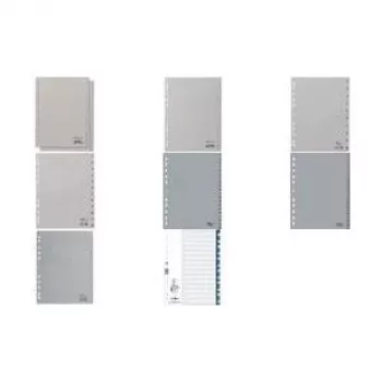 DURABLE A4 Αριθμημένα φύλλα ευρετηρίου 1-31, 31 τεμ., Ανάγλυφες πολύχρωμες γλωττίδες, Γκρι πολυπροπυλένιο, Οικουμενική διάτρηση 675627