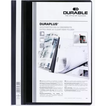 DURABLE DURAPLUS φάκελος παρουσίασης A4+ διαφανής PP συσκευασία 25 τεμ. 257901