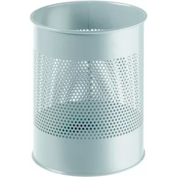 DURABLE Μεταλλικός κάδος απορριμμάτων 15L στρογγυλός διάτρητος μαύρος 331010