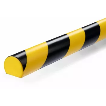 Durable S32R Προστασία καλωδίων δαπέδου, PVC, Μαύρο/Κίτρινο, στρογγυλεμένη, 1000 mm