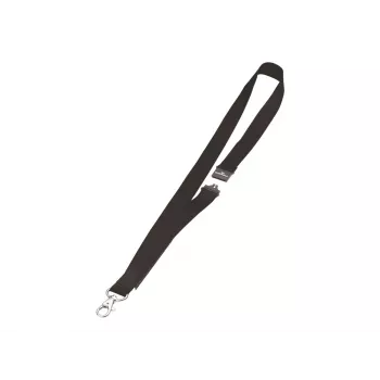 DURABLE υφασμάτινο λουράκι λαιμού 20 με καραμπίνερ, μαύρο, συσκευασία 10 τεμ. (813701)