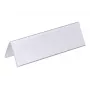 DURABLE VISIFIX® Επιτραπέζια πινακίδα ονόματος βάση γραφείου 61/122x210 mm, διαφανές PVC, συσκευασία 25 τεμ. (805219)