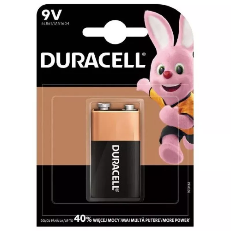 DURACELL Μπαταρία (6LR61) DL Αλκαλική Basic 9V Blister 1 Συσκευασία