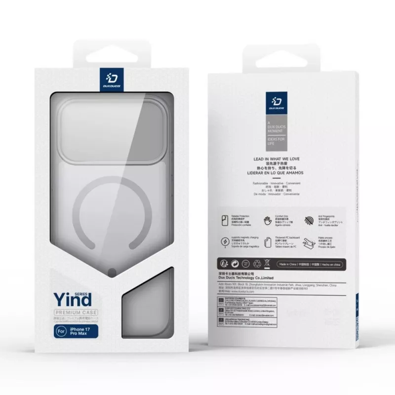 Dux Ducis Apple iPhone 17 Pro Max YIND Θήκη PC+TPU με MagSafe Γκρι