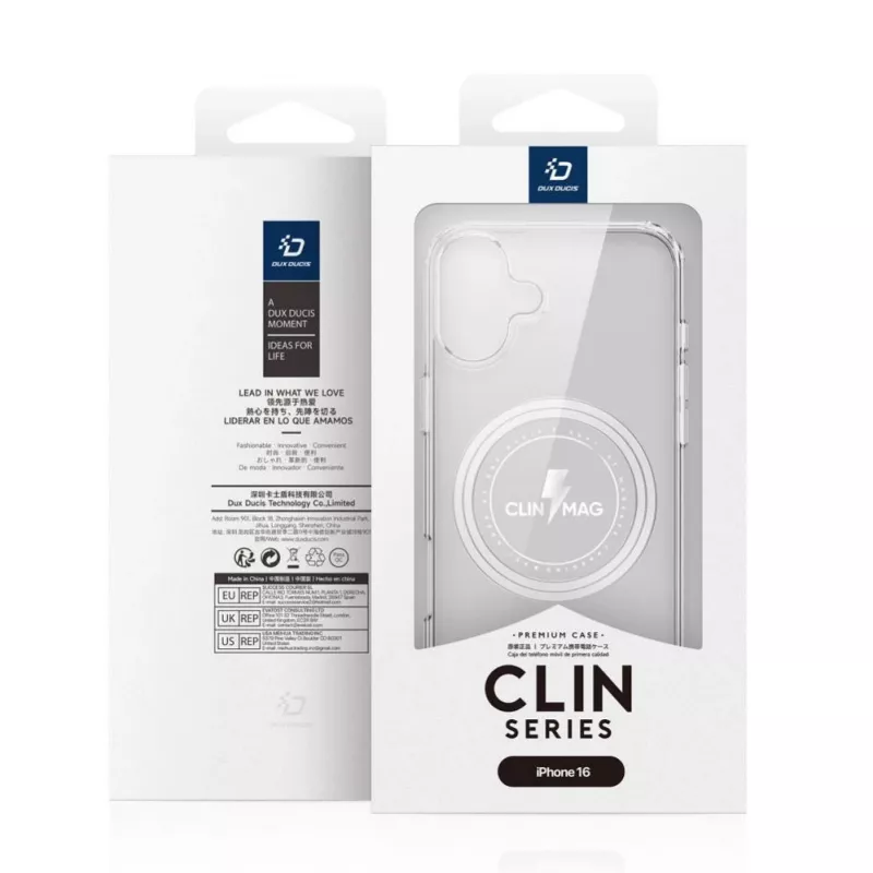 DUX DUCIS Clin Mag Θήκη για iPhone 16, Διάφανη, Συμβατή με MagSafe